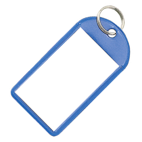 たのめーる】コクヨ ソフトキーホルダー型名札 カード寸法45×28mm 青 
