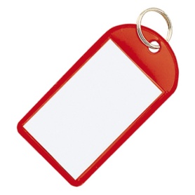 コクヨ　ソフトキーホルダー型名札　カード寸法４５×２８ｍｍ　赤　ナフ－２２０Ｒ　１セット（５０個）
