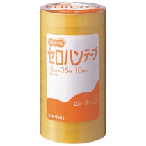 ＴＡＮＯＳＥＥ　セロハンテープ　１８ｍｍ×３５ｍ　１セット（２００巻：１０巻×２０パック）1