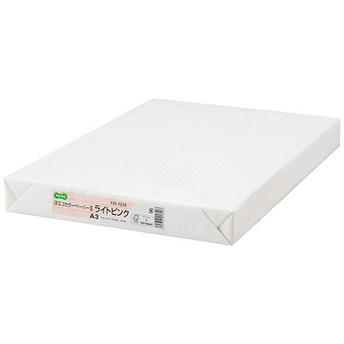 ＴＡＮＯＳＥＥ　αエコカラーペーパーＩＩ　Ａ３　ライトピンク　１セット（１５００枚：５００枚×３冊）1