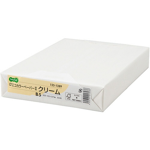 ＴＡＮＯＳＥＥ　αエコカラーペーパーＩＩ　Ｂ５　クリーム　１セット（２５００枚：５００枚×５冊）1