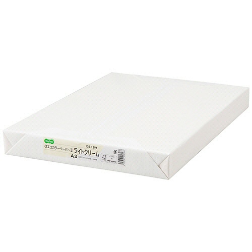 ＴＡＮＯＳＥＥ　αエコカラーペーパーＩＩ　Ａ３　ライトクリーム　１セット（１５００枚：５００枚×３冊）1