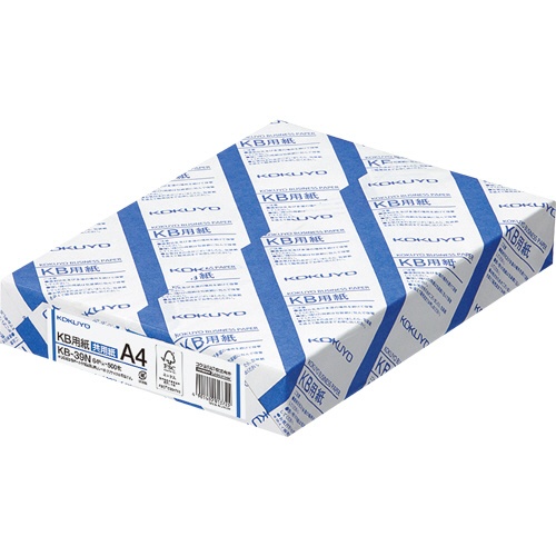 コクヨ　ＫＢ用紙（共用紙）　Ａ４　ＫＢ－３９Ｎ　１箱（２５００枚：５００枚×５冊）1
