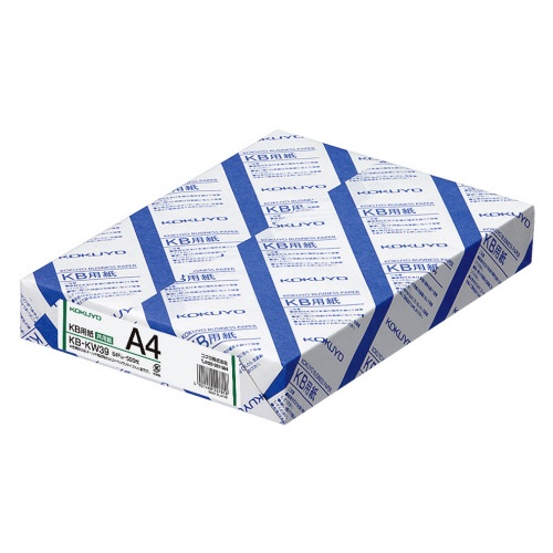 コクヨ　ＫＢ用紙（共用紙）　Ａ４　ＫＢ－ＫＷ３９　１箱（２５００枚：５００枚×５冊）1