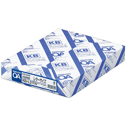 たのめーる】コクヨ KB用紙 レターサイズ KB-L31TN 1箱(2500枚:500枚×5冊)の通販 たのめーる】コクヨ KB用紙 レターサイズ KB-L31TN 1箱(2500枚:500枚×5冊)の通販