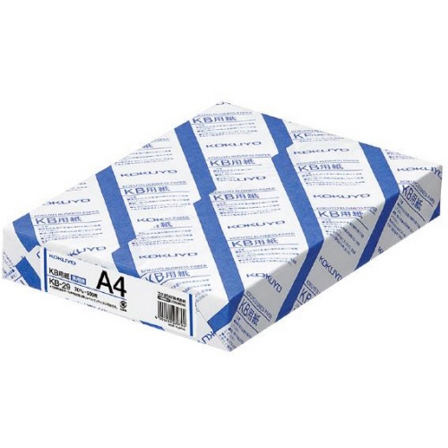 コクヨ　ＫＢ用紙（共用紙）　Ａ４　ＫＢ－２９　１箱（２５００枚：５００枚×５冊）1