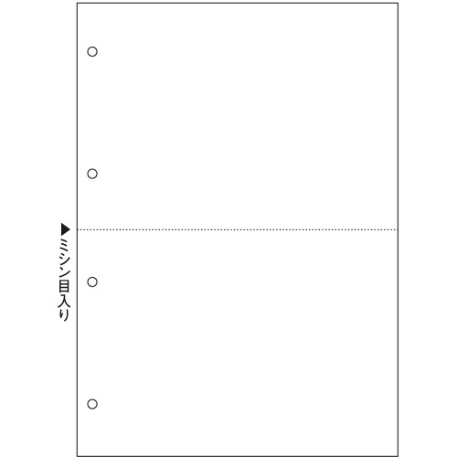 ＴＡＮＯＳＥＥ　マルチプリンタ帳票（スーパーエコノミー）　Ａ４　白紙　２面　４穴　１セット（５００枚：１００枚×５冊）1