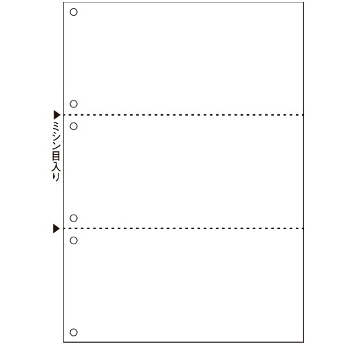 ＴＡＮＯＳＥＥ　マルチプリンタ帳票（スーパーエコノミー）　Ａ４　白紙　３面　６穴　１セット（５００枚：１００枚×５冊）1