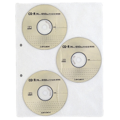 コクヨ　ＣＤ／ＤＶＤポケット　Ａ４タテ　２穴　両面６ポケット　ＥＤＢ－Ａ２７５　１セット（３０枚：３枚×１０パック）2