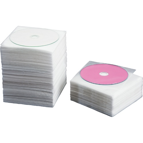 ＴＡＮＯＳＥＥ　ＣＤ・ＤＶＤ不織布ケース　片面１枚収納　１セット（５００枚：１００枚×５パック）1