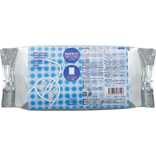 ＴＡＮＯＳＥＥ　ＯＡクリーナー　ウェットティッシュ　詰替用　１セット（１０００枚：１００枚×１０個）1