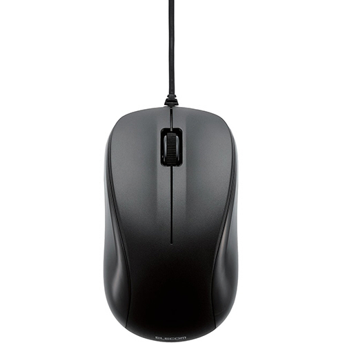 たのめーる】エレコム USB光学式マウス 3ボタン Mサイズ ブラック RoHS ...