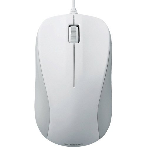 エレコム　ＵＳＢ光学式マウス　３ボタン　Ｍサイズ　ホワイト　ＲｏＨＳ指令準拠（１０物質）　Ｍ－Ｋ６ＵＲＷＨ／ＲＳ　１セット（５個）1