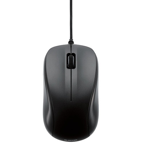 エレコム　ＵＳＢ光学式マウス　３ボタン　Ｍサイズ　ブラック　ＲｏＨＳ指令準拠（１０物質）　Ｍ－Ｋ６ＵＲＢＫ／ＲＳ　１セット（１０個）1