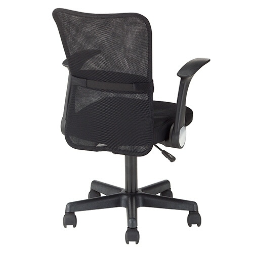 不二貿易　メッシュバックチェアー　ハンターII　アームアップタイプ　ブラック　ＨＦ－３８ＡＵＢＫ　１セット（４脚）2