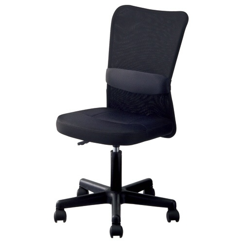 不二貿易　メッシュバックチェアー　ハンターII　肘なし　ブラック　ＨＦ－３８ＢＫ　１セット（４脚）1