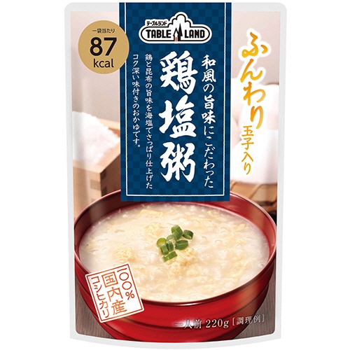 丸善食品工業　テーブルランド　和風の旨味にこだわった鶏塩粥　２２０ｇ／パック　１セット（１２パック）1