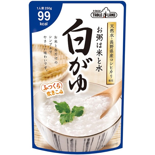 丸善食品工業　テーブルランド　白がゆ　２５０ｇ／パック　１セット（１２パック）1