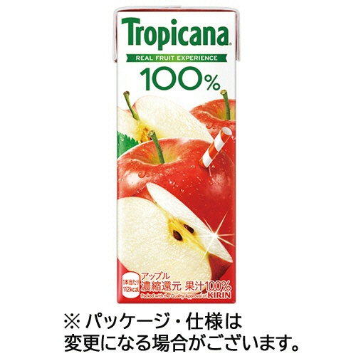 キリンビバレッジ　トロピカーナ　１００％ジュース　アップル　２５０ｍＬ　紙パック　１セット（４８本：２４本×２ケース）1