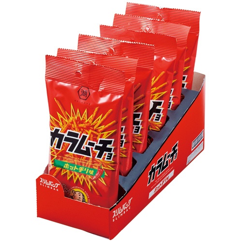 湖池屋　スリムバッグ　スティックカラムーチョ　ホットチリ味　３４ｇ　１セット（６パック）2