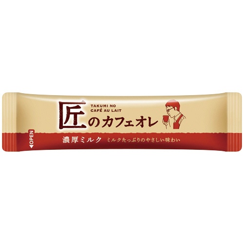 片岡物産　匠のカフェオレ　濃厚ミルク　１４ｇ／本　１セット（１８本：６本×３箱）2