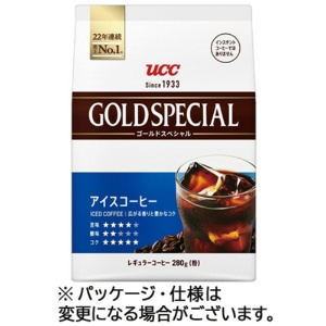 ＵＣＣ　ゴールドスペシャル　アイスコーヒー　２８０ｇ（粉）／パック　１セット（３パック）1