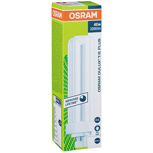オスラム　コンパクト形蛍光ランプ　４２Ｗ形　昼白色　ＤＵＬＵＸ　Ｔ／Ｅ　ＰＬＵＳ　４２Ｗ／８５０　１セット（１０個）2
