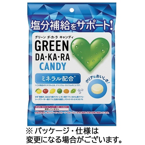 ロッテ　ＧＲＥＥＮ　ＤＡ・ＫＡ・ＲＡキャンディ　６０ｇ／パック　１セット（約９６粒：約１６粒×６パック）1