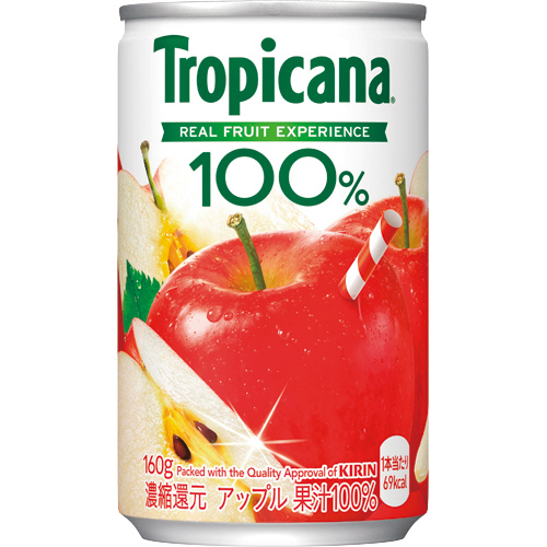 【クリックで詳細表示】キリンビバレッジ トロピカーナ 100％ジュース アップル 160g ミニ缶 1ケース(30本) 550804