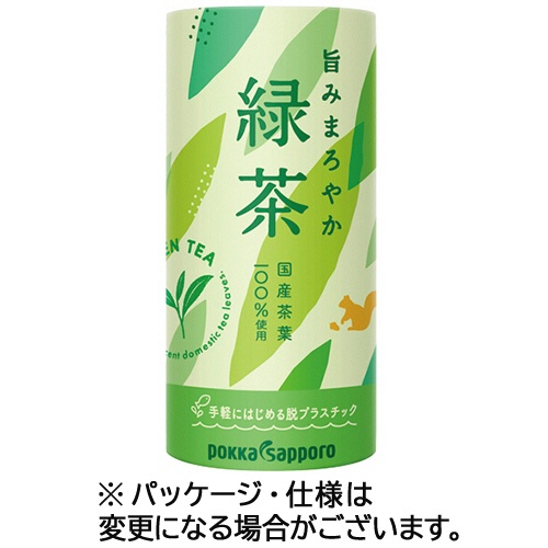ポッカサッポロ　旨みまろやか緑茶　１９５ｇ　カートカン　１ケース（３０本）1