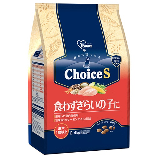 アース・ペット　ファーストチョイス　Ｃｈｏｉｃｅ　Ｓ　食わずぎらいの子に　成犬１歳以上　２．４ｋｇ（６００ｇ×４袋）／パック　１セット（４パック）1