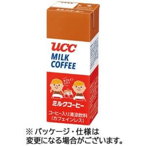 ＵＣＣ　ミルクコーヒー　カフェインレス　２００ｍｌ　紙パック　１ケース（２４本）1