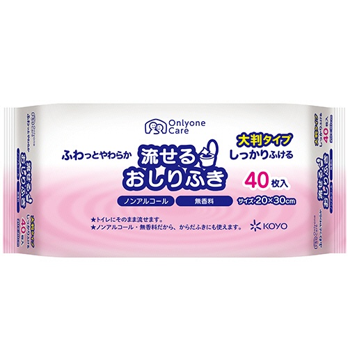 光洋　流せるおしりふき　ノンアルコールタイプ　無香料　１セット（９６０枚：４０枚×２４枚）1