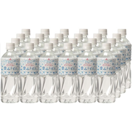 ゴールドパック　北アルプスの清らか天然水　雪山しずく　５００ｍｌ　ペットボトル　１ケース（２４本）2