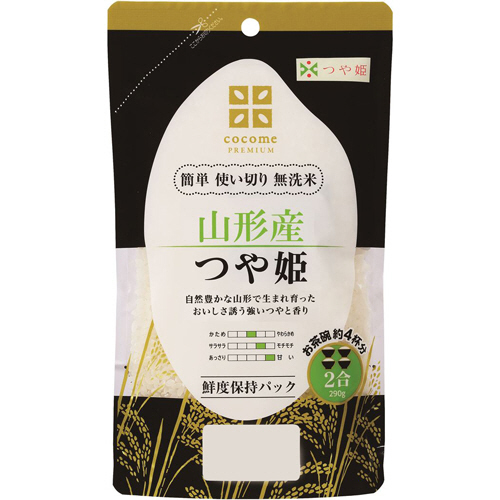 たのめーる】はくばく 山形産 つや姫 無洗米 2合(290g) 1ケース(6袋)の通販