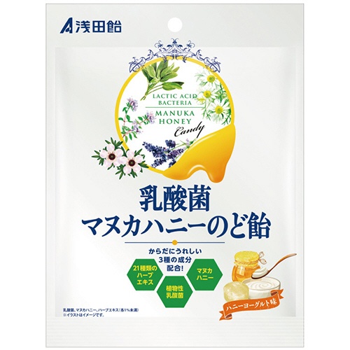 たのめーる 浅田飴 乳酸菌マヌカハニーのど飴 60g パック 1セット 6パック の通販 たのめーる 浅田飴 乳酸菌マヌカハニーのど飴 60g パック 1セット 6パック の通販