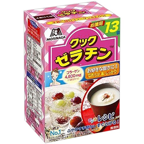 森永製菓　クックゼラチン　６５ｇ（５ｇ×１３袋）　１セット（４箱）1