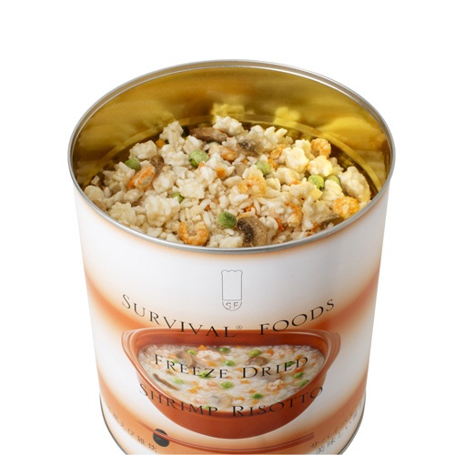 セイエンタプライズ　サバイバルフーズ　小缶（２号缶）　洋風えび雑炊（約２．５食相当）　２５年保存　１セット（６缶）3