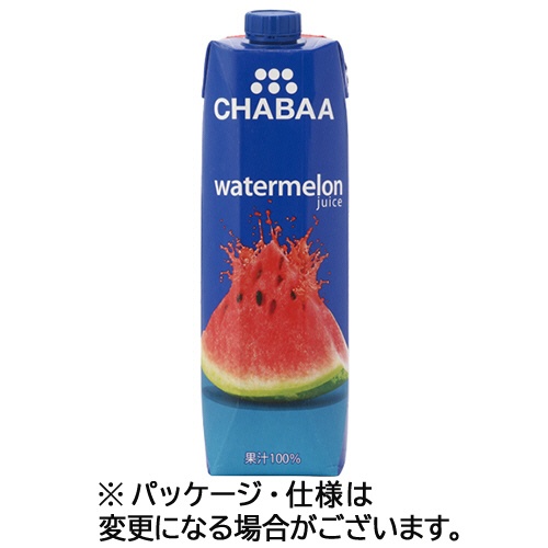 ハルナプロデュース　ＣＨＡＢＡＡ　１００％ジュース　ウォーターメロン　１Ｌ　紙パック　１ケース（１２本）1