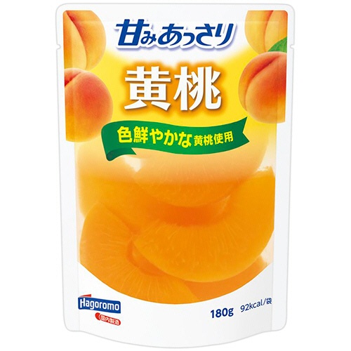 はごろもフーズ　甘みあっさり　黄桃（パウチ）　１８０ｇ　１セット（６パック）1