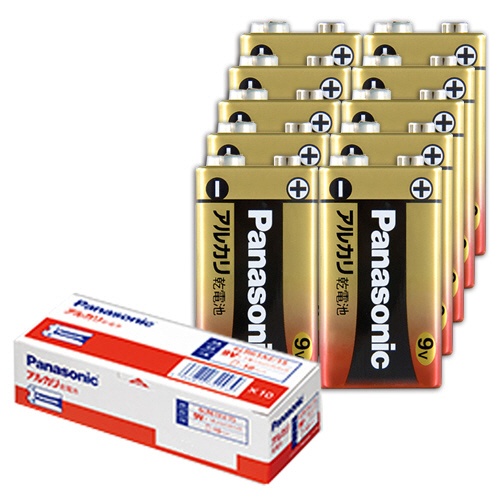 パナソニック　アルカリ乾電池　９Ｖ形　６ＬＲ６１ＸＪ／１Ｓ　１セット（１０本）1