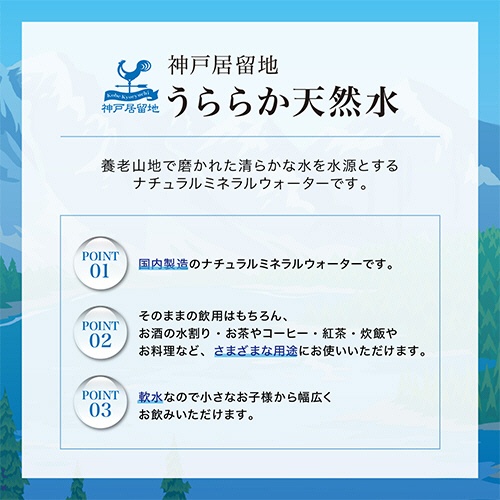 富永貿易　神戸居留地　北海道　うららか天然水　５５０ｍｌ　ペットボトル　１ケース（２４本）3