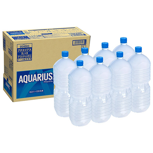 アクエリアス 2L ラベルレス 16本 (8本×2ケース) まとめ買いお得
