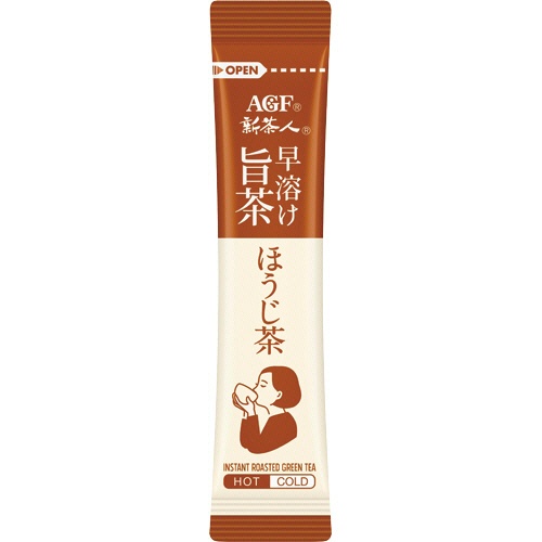 味の素ＡＧＦ　新茶人　早溶け旨茶　ほうじ茶スティック　１セット（１０００本：１００本×１０箱）2