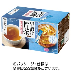 味の素ＡＧＦ　新茶人　早溶け旨茶　むぎ茶スティック　１セット（１０００本：１００本×１０箱）1