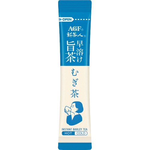 味の素ＡＧＦ　新茶人　早溶け旨茶　むぎ茶スティック　１セット（１０００本：１００本×１０箱）2