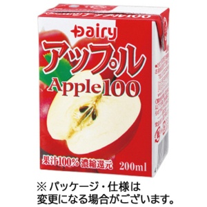 南日本酪農協同　デーリィ　アップル１００　２００ｍｌ　紙パック　１ケース（２４本）1