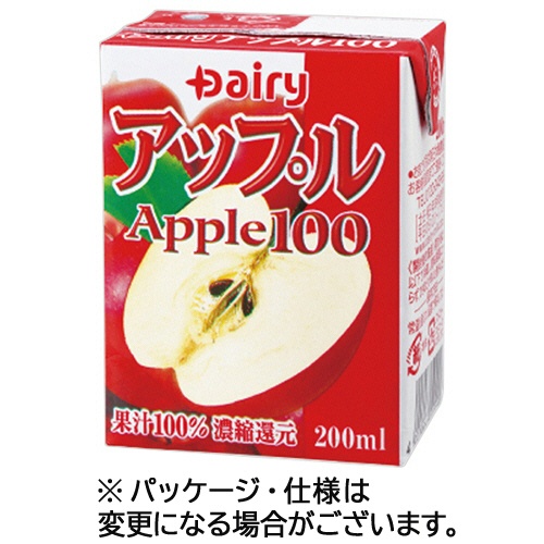 南日本酪農協同　デーリィ　アップル１００　２００ｍＬ　紙パック　１ケース（２４本）1