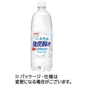 サンガリア　伊賀の天然水　強炭酸水　１Ｌ　ペットボトル　１ケース（１２本）