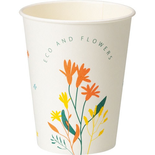 ＴＡＮＯＳＥＥ　紙コップ　ＡＮＤ　ＦＬＯＷＥＲＳ（アンド　フラワーズ）　２７５ｍＬ（９オンス）　１セット（１５００個：５０個×３０パック）4